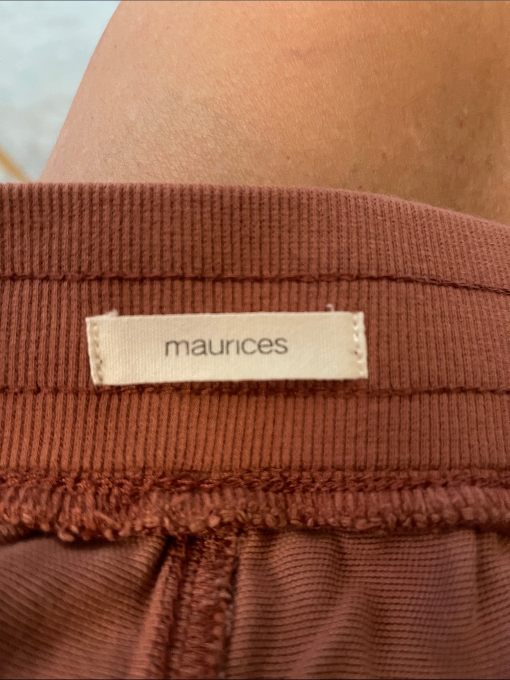 Maurices Burnt Sienna Ribbed Waistband shorts - Picture 5 of 6